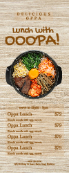 Korean Lunch - Pull up banner