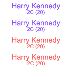 Student Name , Class & Sudent ID - Name Label