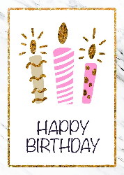 Candle - Birthday Card