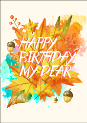 Autumn Card - Birthday Card