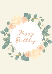 Flower Frame - Birthday Card