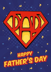 To my Super Dad - Father's Day Card