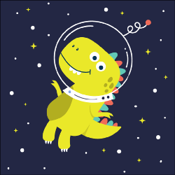 Cute Dinosaur Sticker - Stickers
