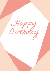 Pink Card - Birthday Card