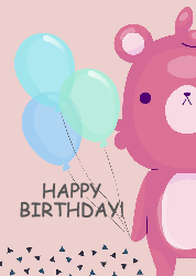 Bear - Birthday Card