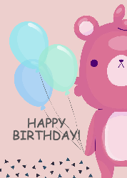 Bear - 生日卡