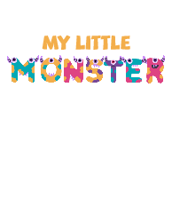T-shirt Design - My Little Monster - T-Shirt