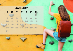 colorful life calendar - Easel Desk Calendar