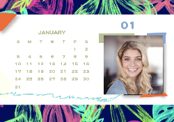 cheerful calendar - Easel Desk Calendar