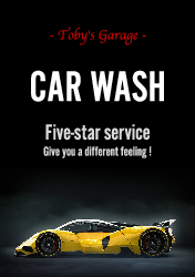 Car Wash - 傳單