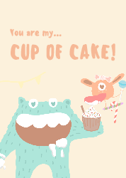 little monster - Birthday Card