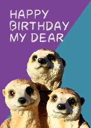 My Dear - Birthday Card